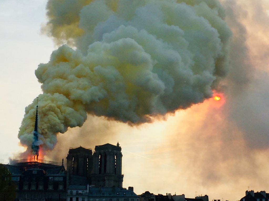 International sorrow as fire ravages Notre-Dame in Paris