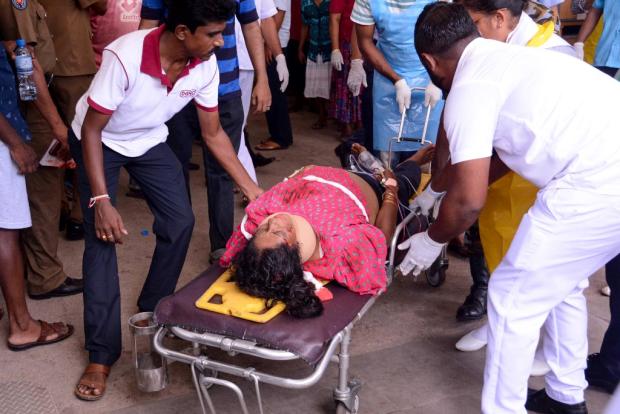  Injured woman in Sri Lanka church bombing
