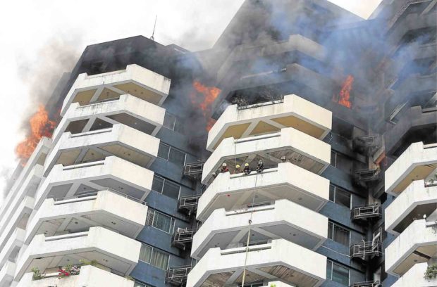 1 dead, 6 hurt as fire hits 23-story Parañaque condo