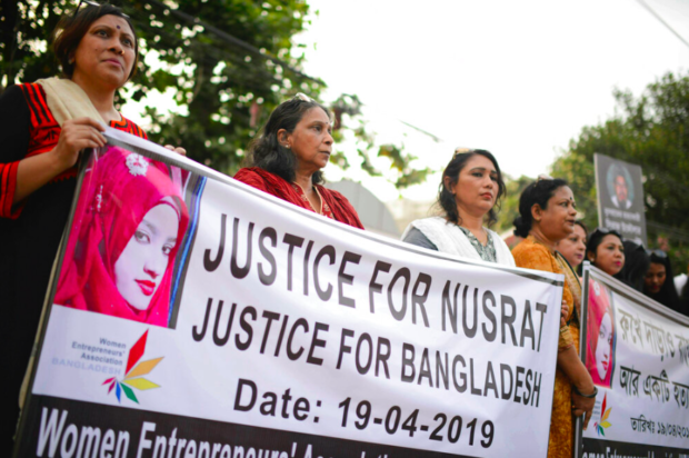 Protesters in Bangladesh after girl is burned to death