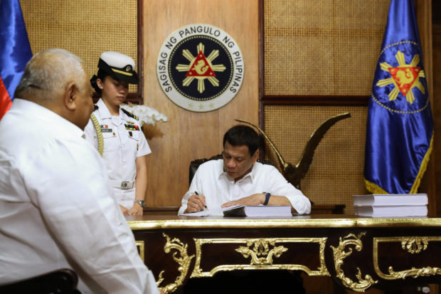 President Rodrigo Duterte has signed into law a measure granting night differential pay to government employees, including those in government-owned or -controlled corporations.