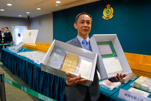 Hong Kong customs seizes massive cocaine haul