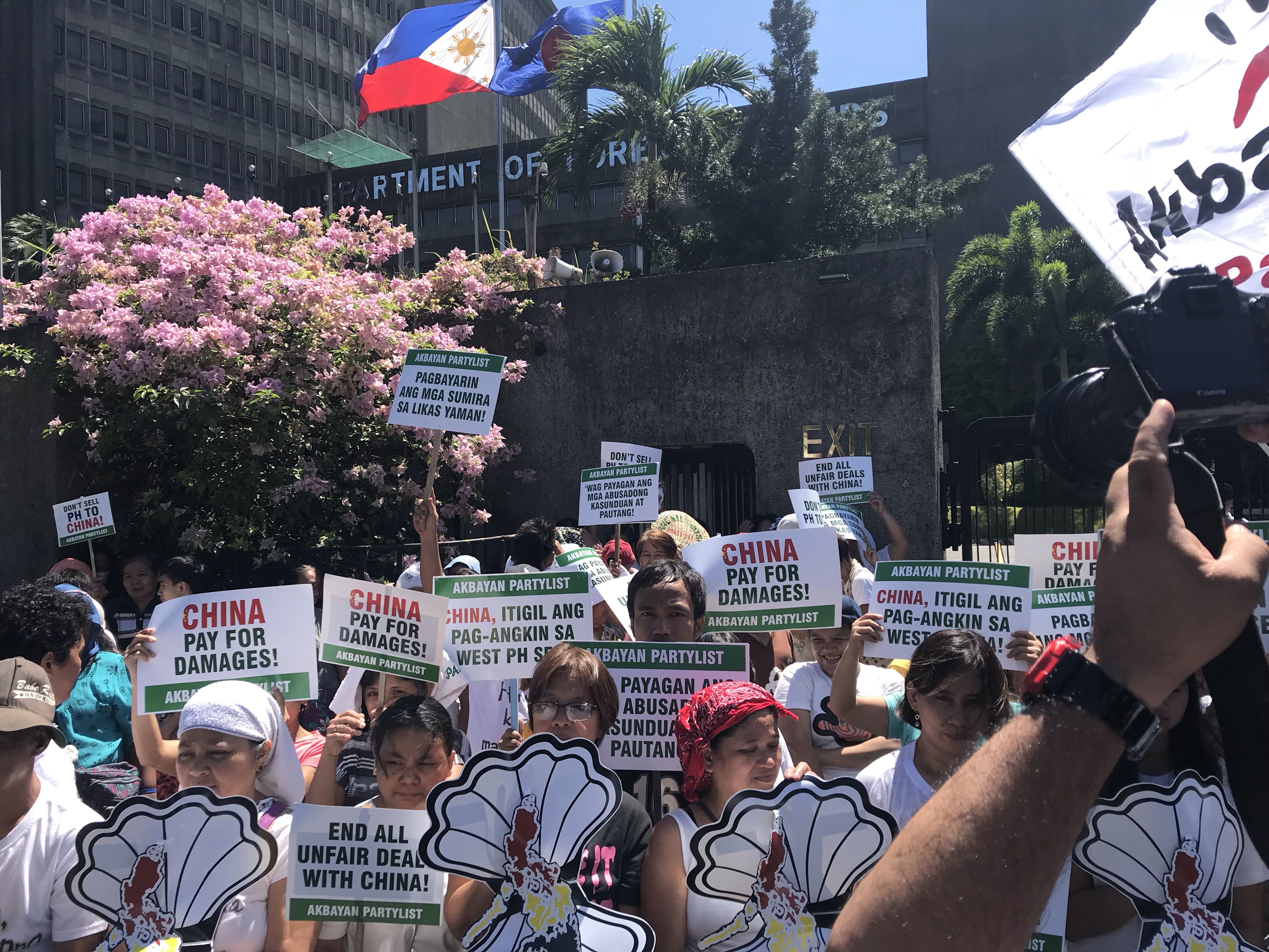 LOOK: Akbayan protests Chinese incursion in West Philippine Sea