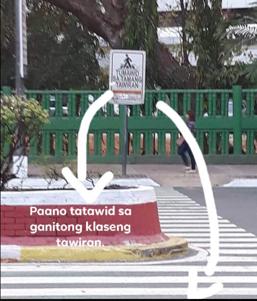 LOOK: ‘Plant box, center island’ obstructing QC pedestrian lane 