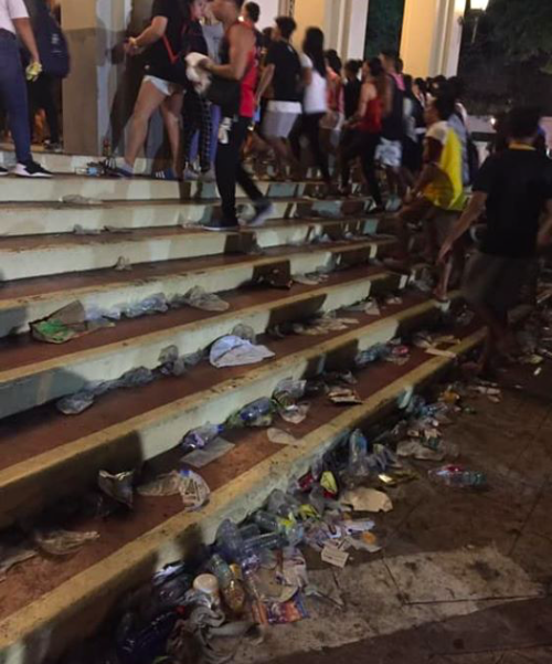 LOOK: Pilgrims disrespect Antipolo Cathedral with piles of garbage