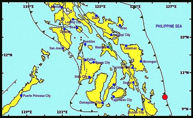 Surigao del Norte quake - Phivolcs map