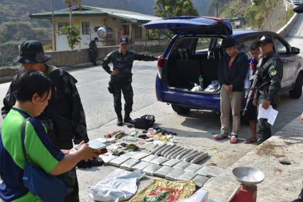 seized marijuana in Mt. Province