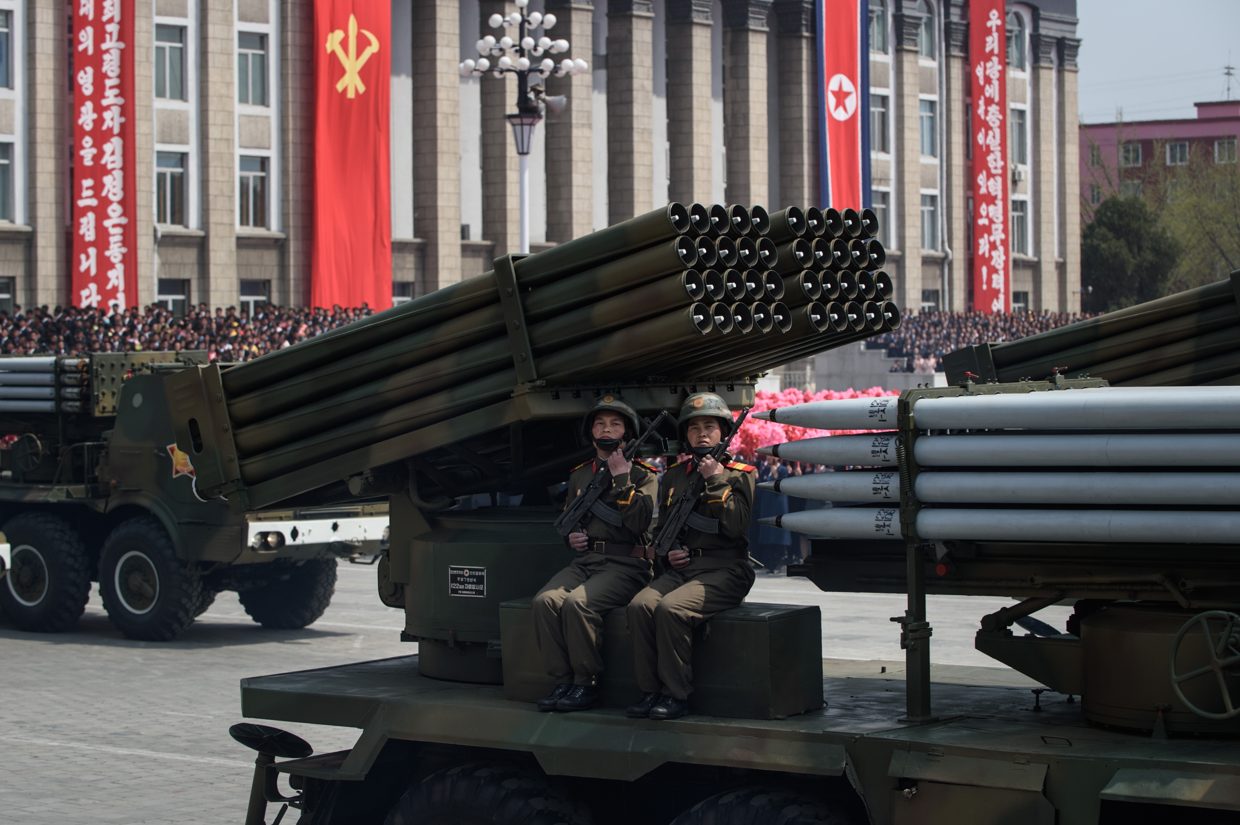 North Korea says tests rocket launchers after firing projectiles