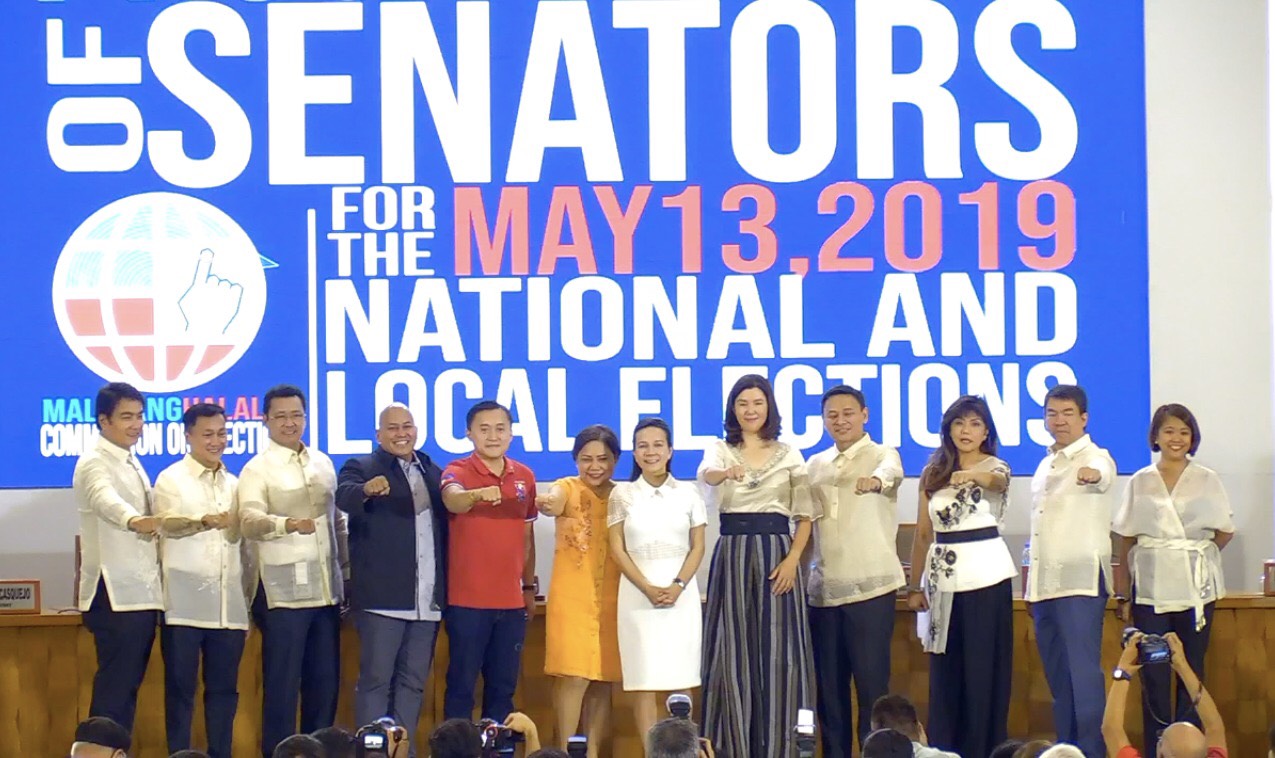 LOOK: Senators-elect do Duterte fist bump except Poe, Binay