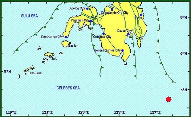  Phivolcs map - Sarangani quake - magnitude 4.2