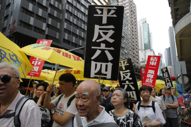 Hong Kong pro-democracy marchers