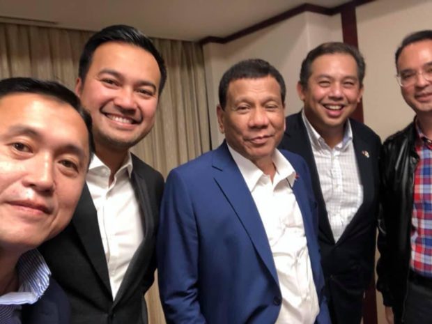Rodrigo Duterte with House speakership bets