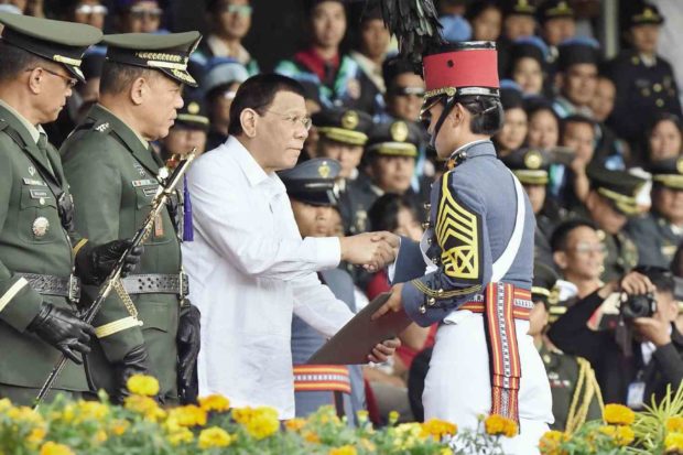 Duterte to PMA grads: Serve, die for country