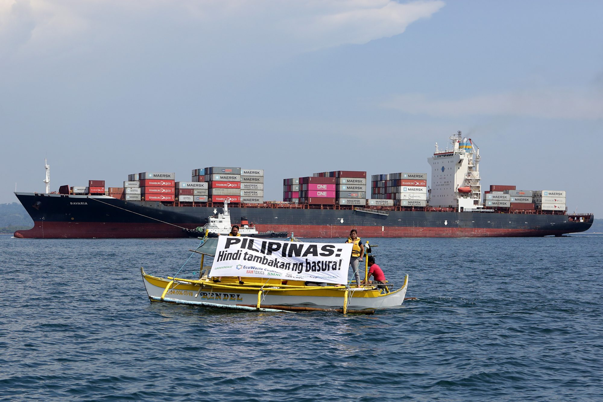 Philippines ships. Trash ship. Ship back. Philippine Ports and shipping.