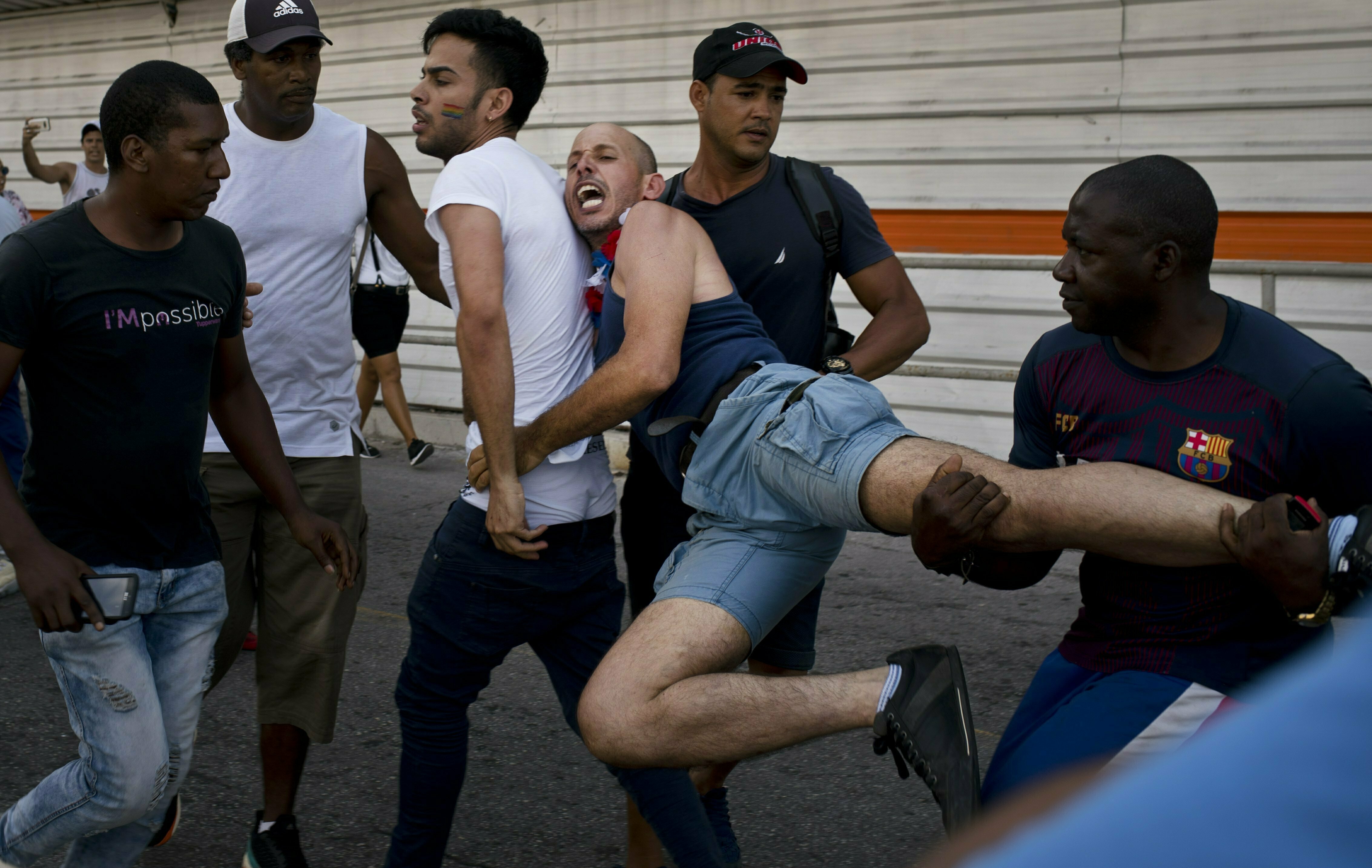 Cuban gay rights groups hold unauthorized march in Havana