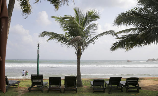Sri Lankan beach with no tourists