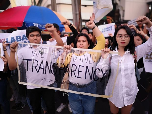 Baguio students, activists protest poll anomalies 