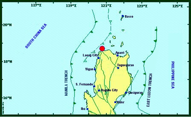 Pagudpud, Ilocos Norte quake