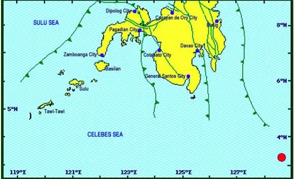 Magnitude 4.1 quake jolts Sarangani, Davao Occidental 