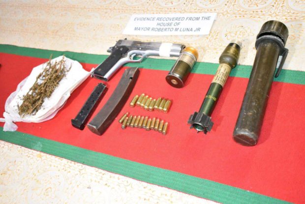 Surigao del Sur town mayor arrested for possession of guns, explosives, drugs