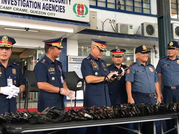 PNP confiscates 331 illegal firearms from different security agencies 