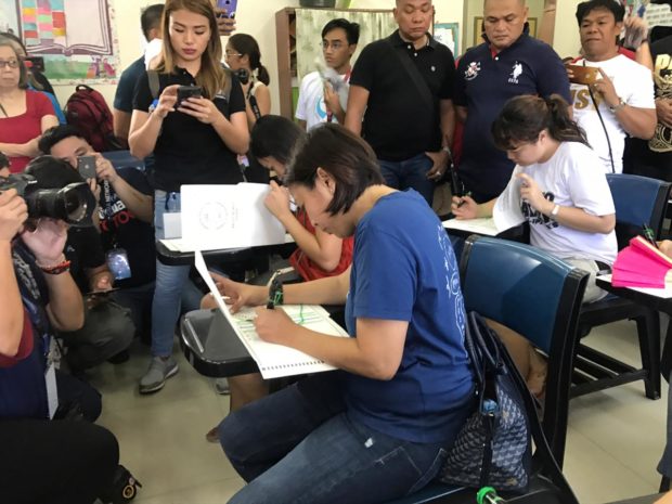 Abby Binay, husband cast vote in Makati
