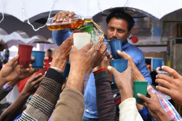 booze binge China India