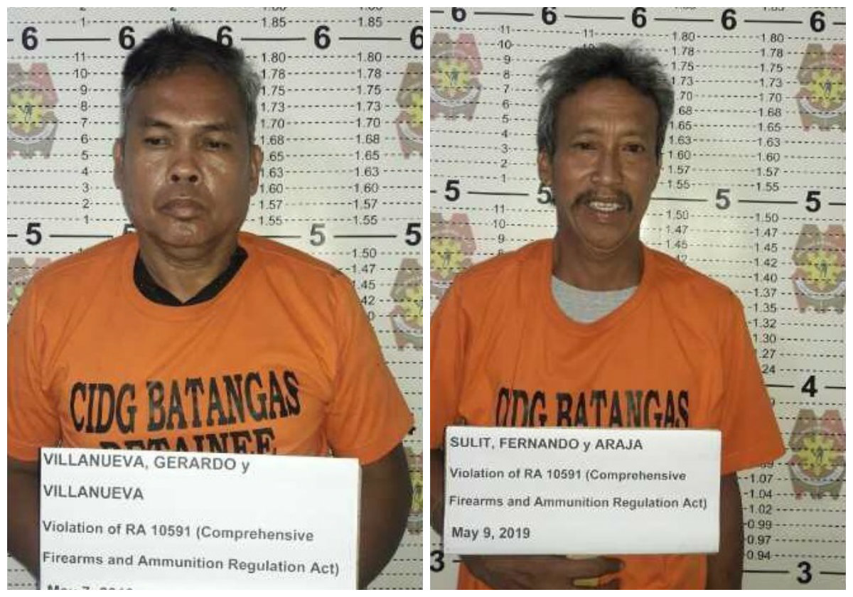 2 village chiefs collared over loose firearms in Batangas