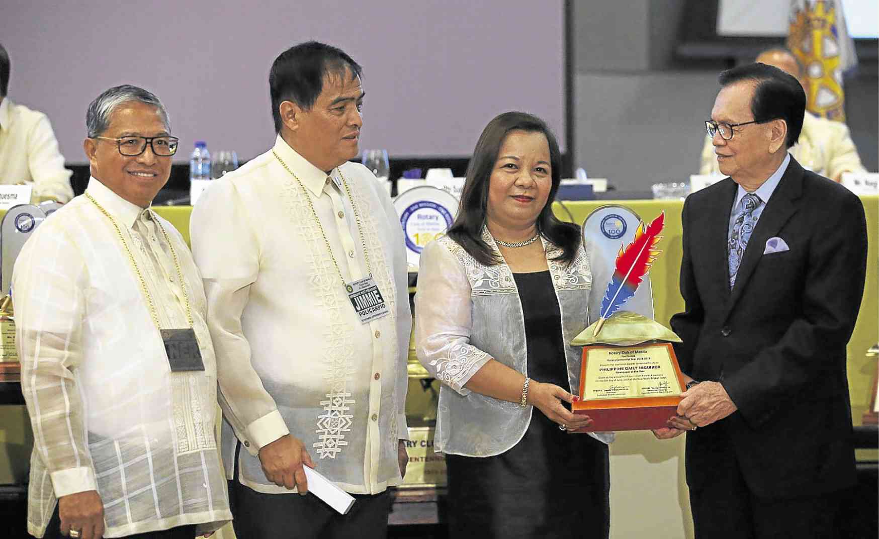 Rotarians’ choice: Inquirer Newspaper of the Year
