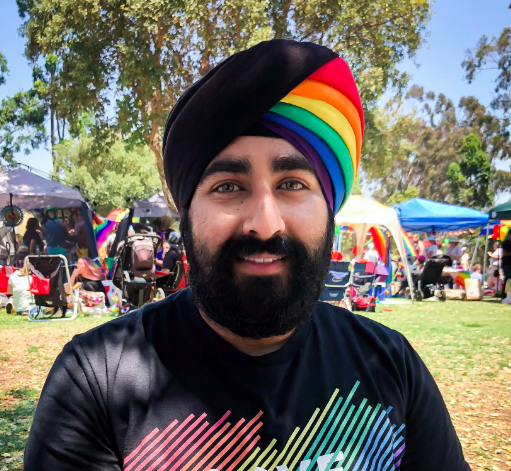 Sikh scientist transforms turban into a rainbow