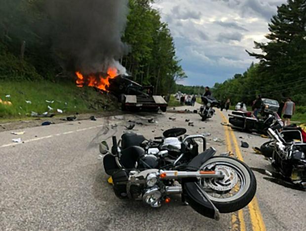 New Hampshire road collision site