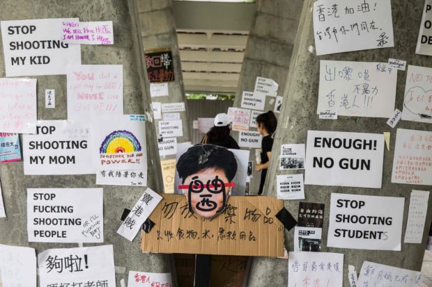 Hong Kong protesters embrace satire