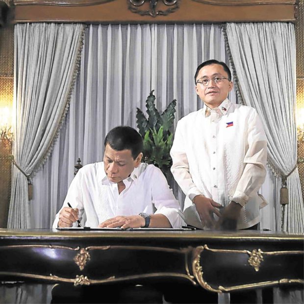 In his last months prior to stepping down from office, outgoing President Rodrigo Duterte has signed five new laws that renamed some schools and established offices of the Maritime Industry Authority.
