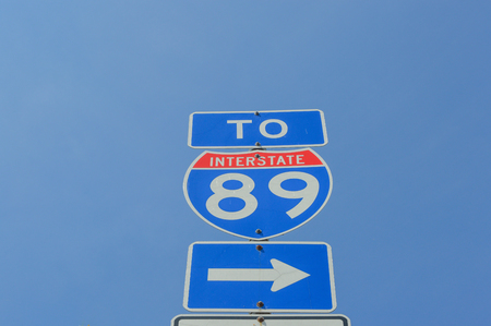 interstate street sign at Vermont