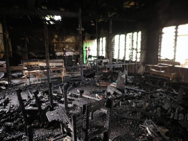 Fire razes 2-classroom school building in Kidapawan City