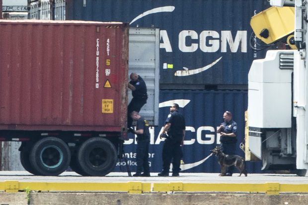 PHILADELPHIA - U.S. authorities seized 33,000 pounds, or 15,000 kilograms, of cocaine from a ship at Philadelphia's port in what they described as one of the largest drug busts in American history.