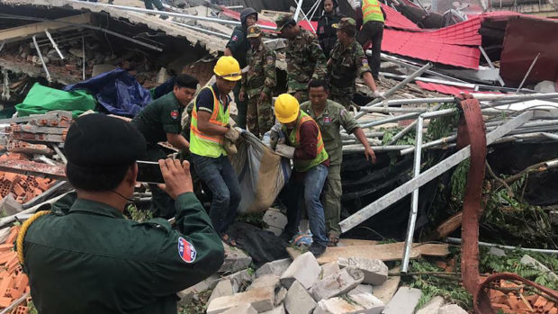  Building under construction topples in Cambodia, killing 15