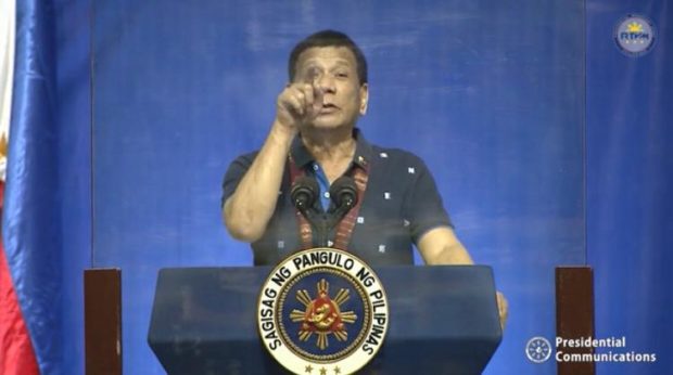 Duterte speaks behind bullet proof glass amid talks of being in NPA ‘hit list’