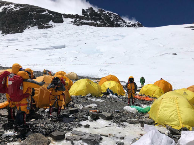Trash Mountain: Abandoned tents add to detritus on Everest