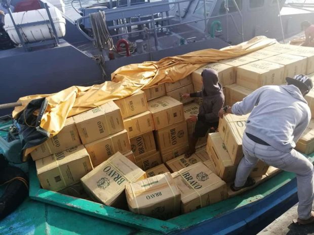 BOC, Navy intercept P25M worth of smuggled cigarettes in Zamboanga