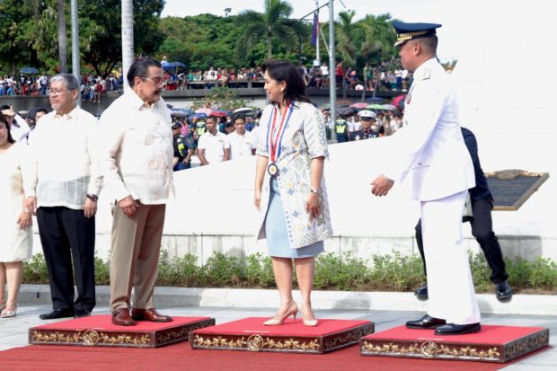 LOOK: VP Robredo leads Independence Day rites at Rizal Park in Manila