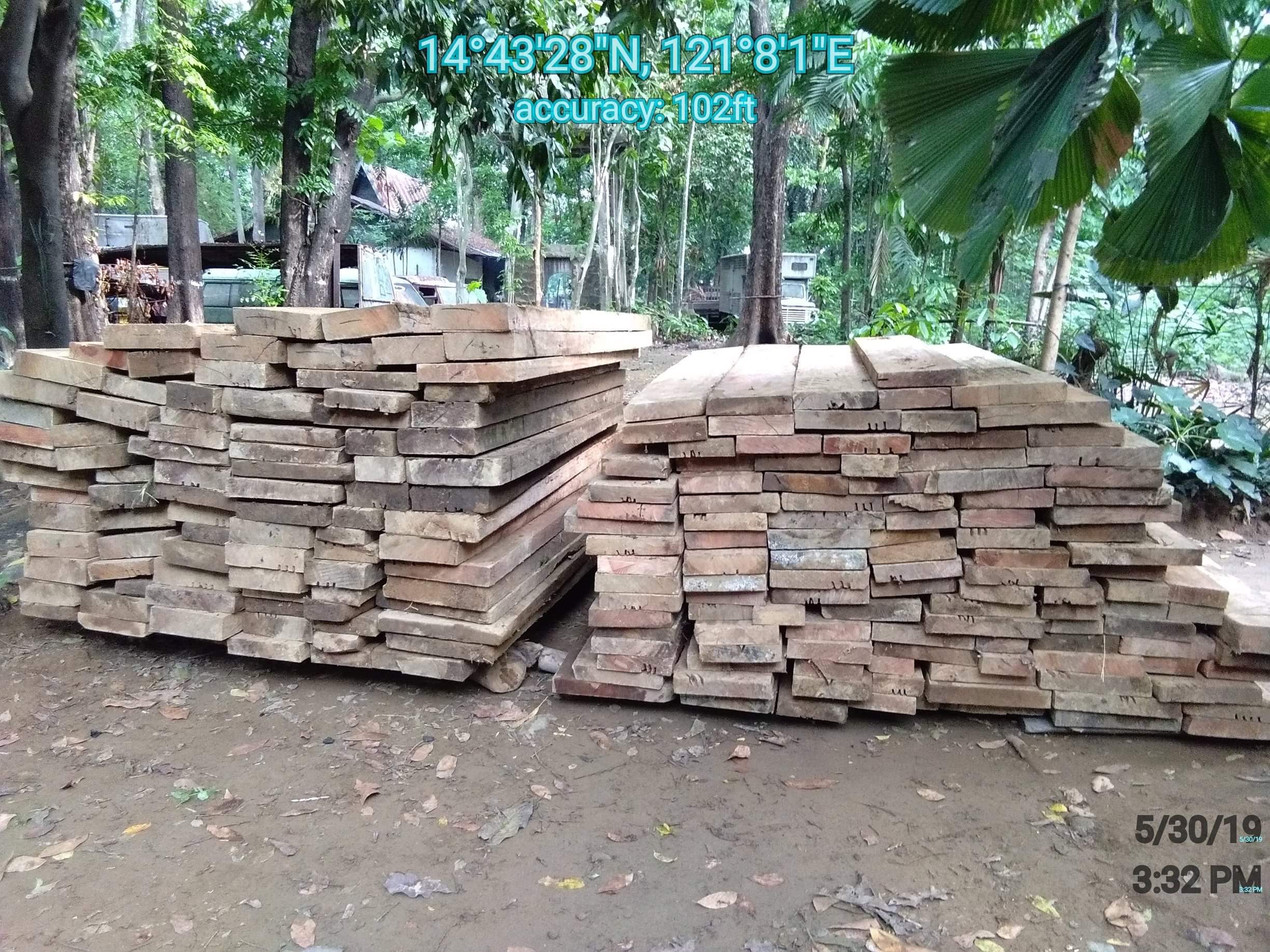 Forest guards found these abandoned illegally cut timbers within the Angat Dam watershed. Contributed photo 