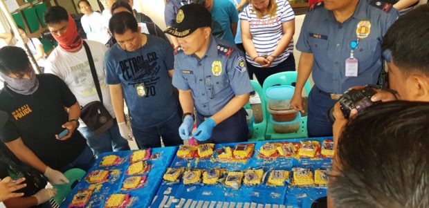 Makati police confiscate ‘shabu’ hidden in packs of noodles