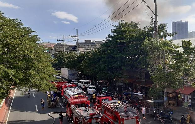 Manile firetrucks on Quezon Boulevard