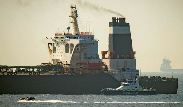 Grace 1 supertanker in Gibraltar