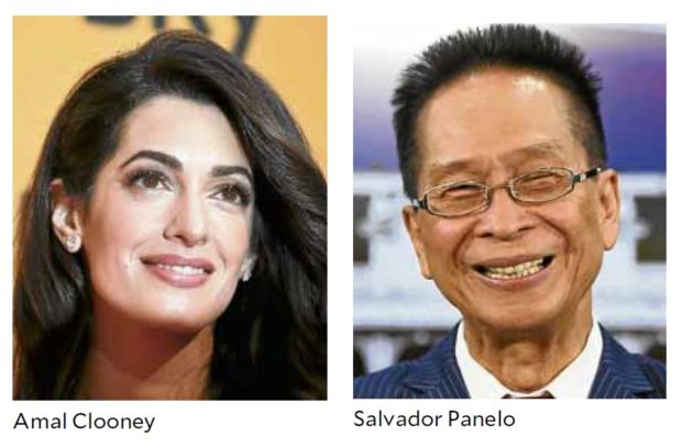Panelo considers Amal Clooney his ‘match’