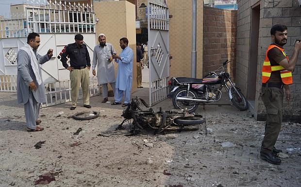 Pakistan suicide bombing site