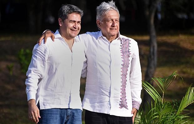 Juan Orlando Hernandez and Manuel Lopez Obrador