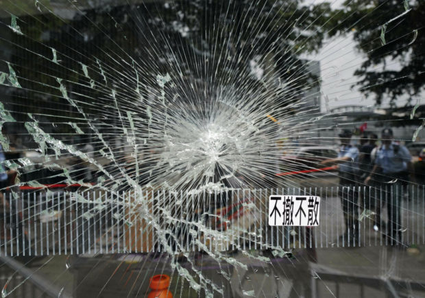 China state media run footage of Hong Kong protests