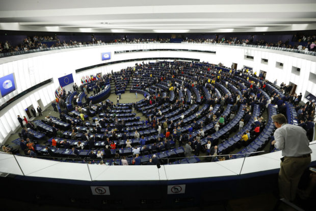  Protests mar the opening of the European Parliament